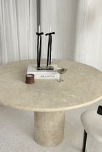 Lade das Bild in den Galerie-Viewer, Round Column Travertine Table