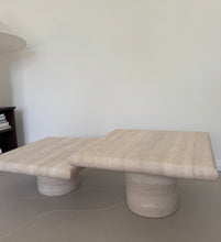 Lade das Bild in den Galerie-Viewer, Angelo Mangiarotti Travertin Coffee Table Set