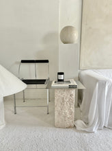 Lade das Bild in den Galerie-Viewer, Travertine Steel Sidetable