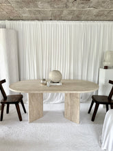 Lade das Bild in den Galerie-Viewer, OVAL Travertine Dining Table
