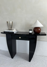 Lade das Bild in den Galerie-Viewer, Black Gloss Lacquer Art Deco Drawer
