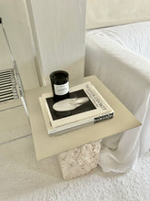 Lade das Bild in den Galerie-Viewer, Travertine Steel Sidetable