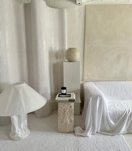 Lade das Bild in den Galerie-Viewer, Travertine Steel Sidetable