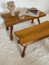 Lade das Bild in den Galerie-Viewer, Brutalist wooden side tables