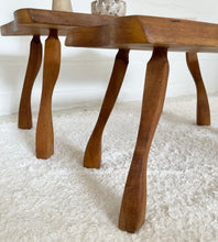 Lade das Bild in den Galerie-Viewer, Brutalist wooden side tables