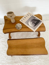 Lade das Bild in den Galerie-Viewer, Brutalist wooden side tables