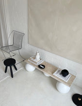 Lade das Bild in den Galerie-Viewer, Travertine Sphere Sidebord