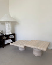 Lade das Bild in den Galerie-Viewer, Angelo Mangiarotti Travertin Coffee Table Set
