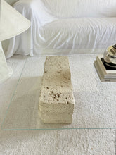 Lade das Bild in den Galerie-Viewer, Geometric Glass Travertine Coffee Table
