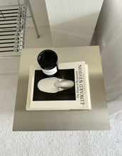 Lade das Bild in den Galerie-Viewer, Travertine Steel Sidetable
