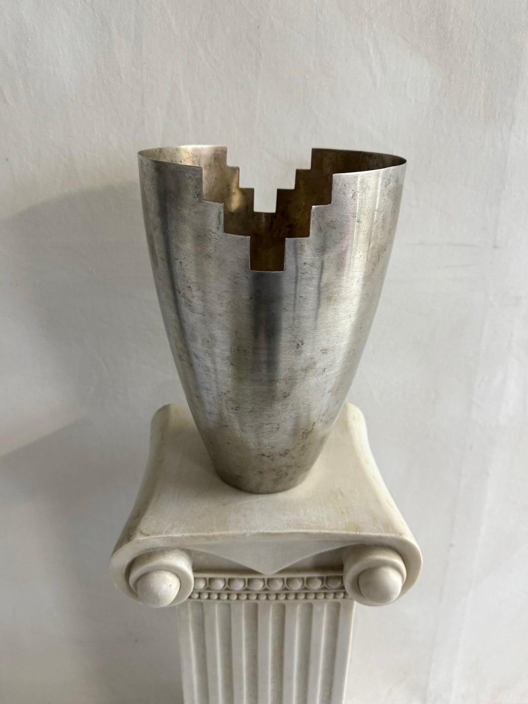 Silver Art Deco Vase